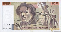 100 Francs DELACROIX 442-1 & 442-2 FRANCE  1995 F.69ter.02c TTB