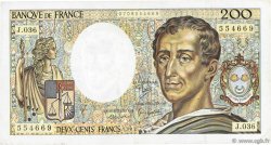 200 Francs MONTESQUIEU FRANCE  1985 F.70.05 VF