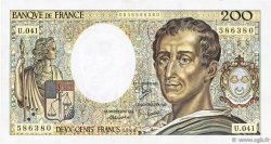 200 Francs MONTESQUIEU FRANKREICH  1986 F.70.06
