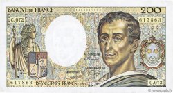 200 Francs MONTESQUIEU FRANCE  1989 F.70.09 TTB