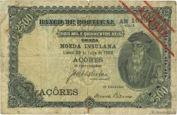 2500 Reis AÇORES  1909 P.08b pr.TB