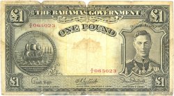 1 Pound BAHAMAS  1936 P.11e AB