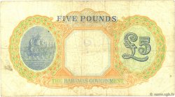 5 Pounds BAHAMAS  1936 P.12b B+