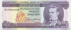 20 Dollars BARBADE  1973 P.34a