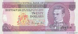 20 Dollars BARBADOS  1988 P.39