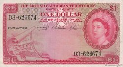 1 Dollar CARAÏBES  1958 P.07c TTB