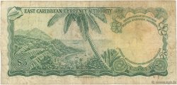 5 Dollars CARAÏBES  1965 P.14h TB