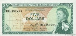 5 Dollars CARAÏBES  1965 P.14h SUP+
