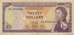 20 Dollars CARAÏBES  1965 P.15d TB+