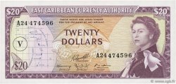20 Dollars CARAÏBES  1965 P.15o SPL