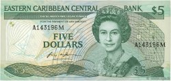 5 Dollars CARAÏBES  1986 P.18m NEUF