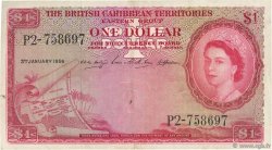1 Dollar CARAÏBES  1956 P.07b TTB