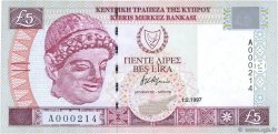 5 Pounds Petit numéro CYPRUS 1997 P.58