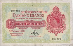 5 Pounds ÎLES FALKLAND  1975 P.09b TB