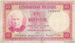 10 Kronur ISLANDE  1948 P.33a TB
