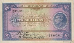 10 Shillings MALTE  1939 P.13