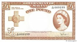 1 Pound MALTE  1954 P.24b TTB+