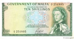 10 Shillings MALTE  1963 P.25a TTB