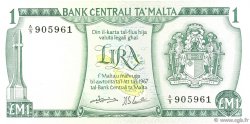 1 Lira MALTE  1973 P.31c TTB+