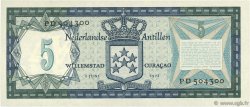 5 Gulden ANTILLES NÉERLANDAISES  1972 P.08b pr.NEUF