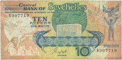 10 Rupees SEYCHELLES  1989 P.32 B+