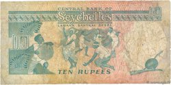 10 Rupees SEYCHELLES  1989 P.32 B+