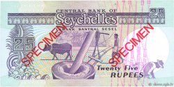 25 Rupees Spécimen SEYCHELLES  1989 P.33s NEUF