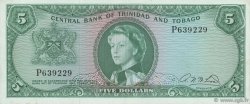 5 Dollars TRINIDAD UND TOBAGO  1964 P.27b VZ