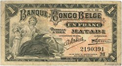1 Franc CONGO BELGE  1920 P.03B TB