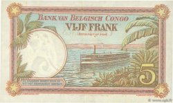 5 Francs CONGO BELGE  1930 P.08e TTB+