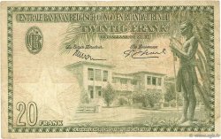 20 Francs CONGO BELGE  1954 P.26 B à TB