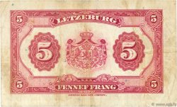 5 Francs LUXEMBOURG  1944 P.43a TB