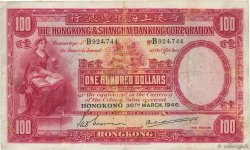 100 Dollars HONG KONG  1946 P.176e