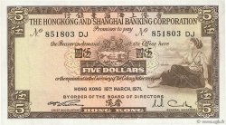5 Dollars HONG KONG  1971 P.181d SUP+