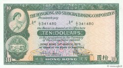10 Dollars HONG KONG  1979 P.182h NEUF