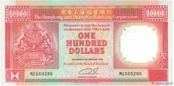 100 Dollars HONG KONG  1990 P.198b NEUF