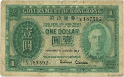 1 Dollar HONG KONG  1952 P.324b B à TB