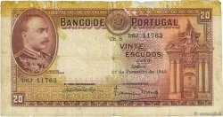 20 Escudos PORTUGAL  1940 P.143 TB