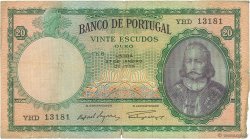 20 Escudos PORTUGAL  1954 P.153b B+