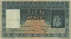 10 Gulden NETHERLANDS  1936 P.049 VG