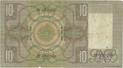 10 Gulden NETHERLANDS  1936 P.049 F+