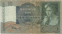 10 Gulden NETHERLANDS  1941 P.056b VF