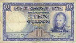 10 Gulden NETHERLANDS  1945 P.075a F