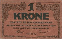 1 Kronen DANEMARK  1914 P.010b TB+