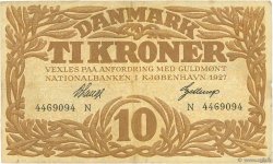 10 Kroner DINAMARCA  1927 P.021x q.BB