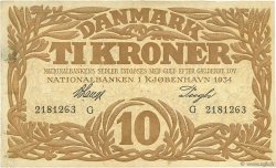 10 Kroner DANEMARK  1934 P.026j TTB