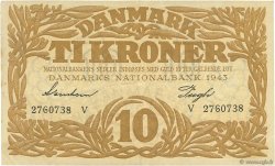 10 Kroner DANEMARK  1943 P.031p SUP