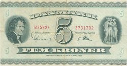 5 Kroner DANEMARK  1958 P.042n TTB