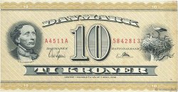 10 Kroner DÄNEMARK  1951 P.043c fVZ