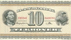 10 Kroner DENMARK  1955 P.044d VF+